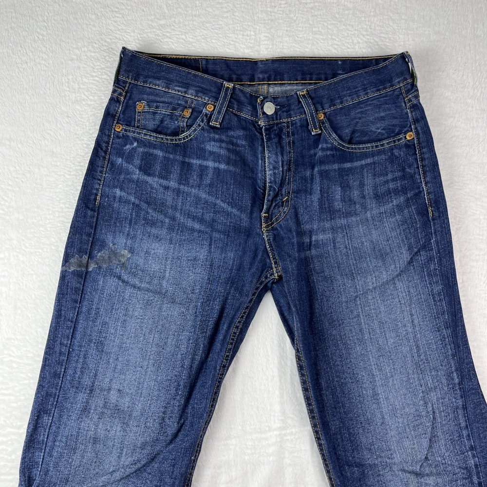 Levi's 514 Straight Leg Jeans Mens 30x32 Blue Denim Cotton Medium Wash Casual